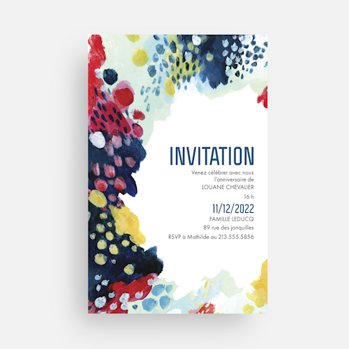 Invitations d’anniversaire adulte