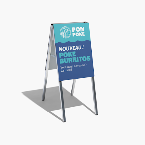 Chevalet de trottoir avec Velcro®