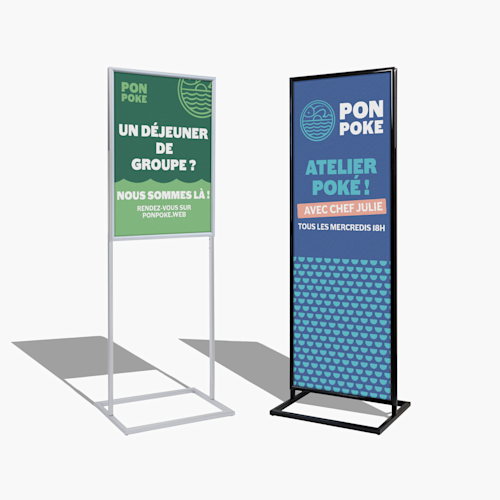 Présentoirs à clapet pour affiche