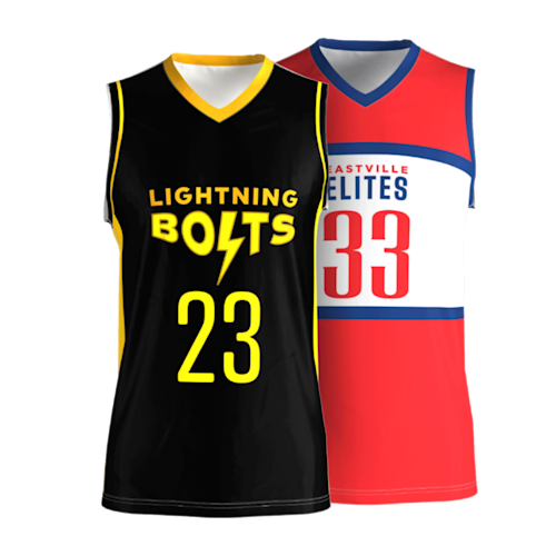 Maglia da basket con scollo a V uomo