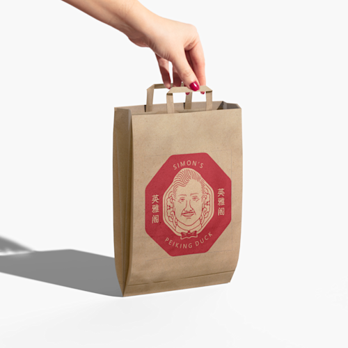 Sacchetti di carta kraft con fondo piatto