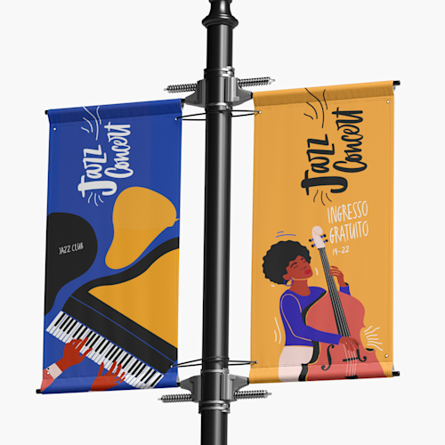 Striscioni per pali stradali