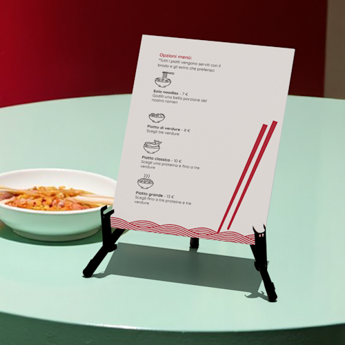 Cartelli con menu