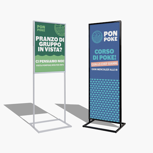 Espositori con cornice a scatto per poster