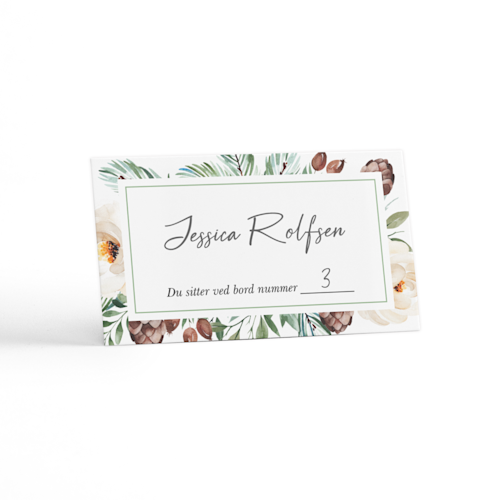 Bordkort for bryllup