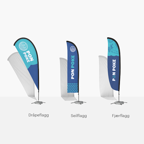 Blockout-flagg med logo