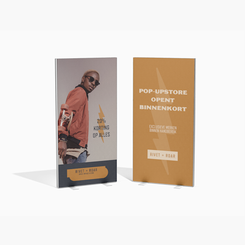 Vrijstaande textielframes