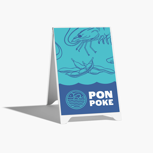 Klapborden met zelfklevende posters