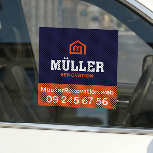 Geperforeerde autoruit stickers