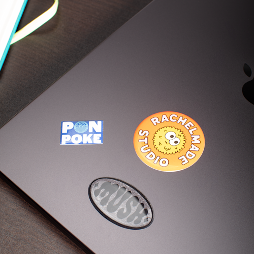Doming stickers op vel