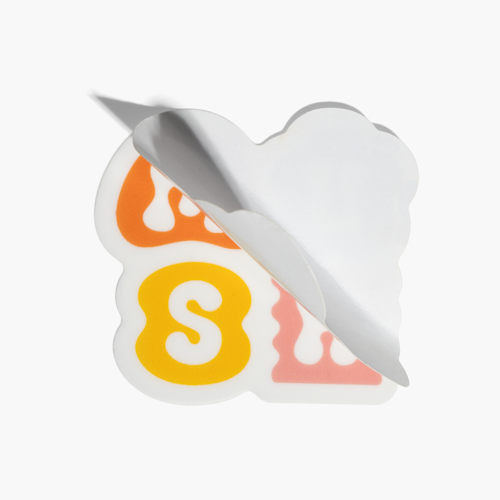 Stickers met zelfklevende voorkant