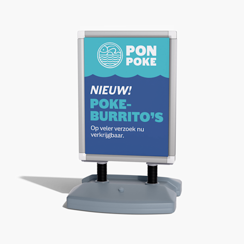 Stoepbord met watertank