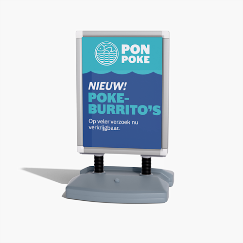 Stoepbord met watertank