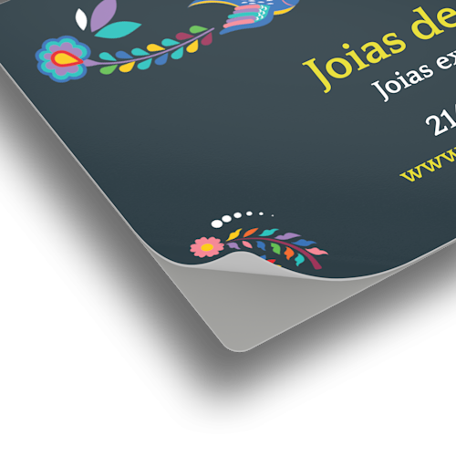 Autocolante com cartão de visita