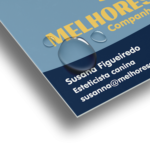 Cartões de visita ultrarresistentes