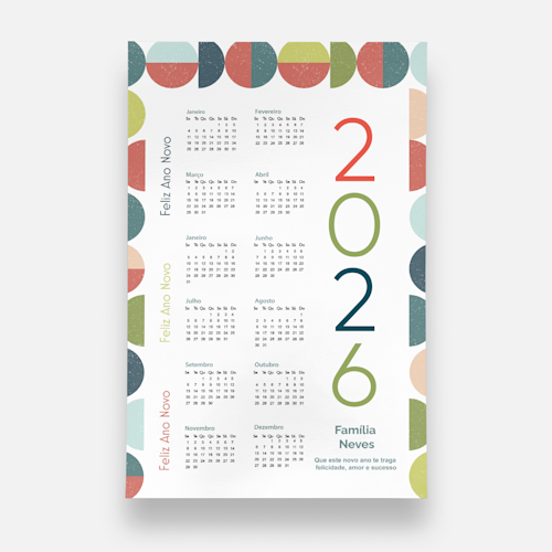 Calendários tipo póster