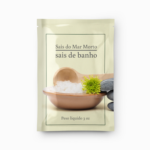 Embalagens flat bag transparentes