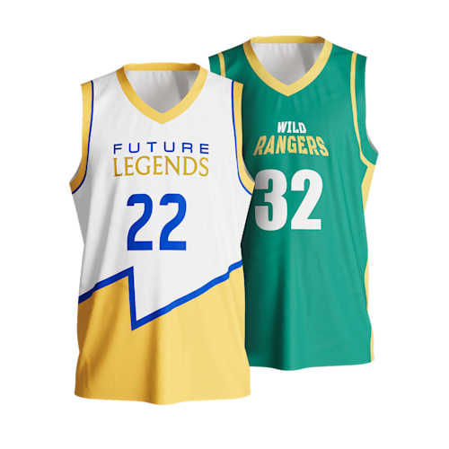Camisola de basquetebol com decote em bico para criança