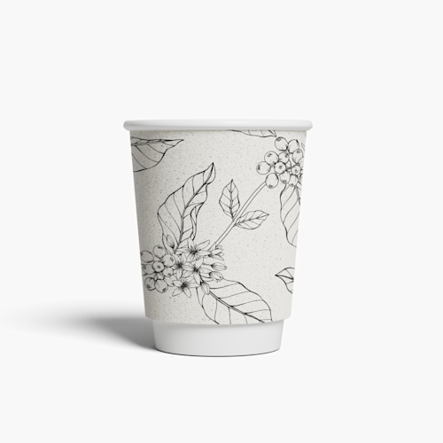 Copos de papel de fibra vegetal