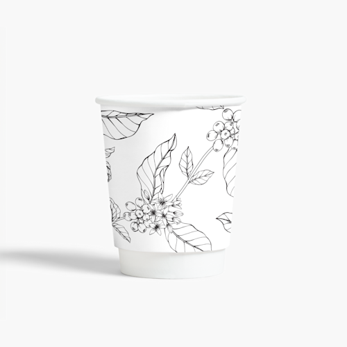 Copos de papel branco