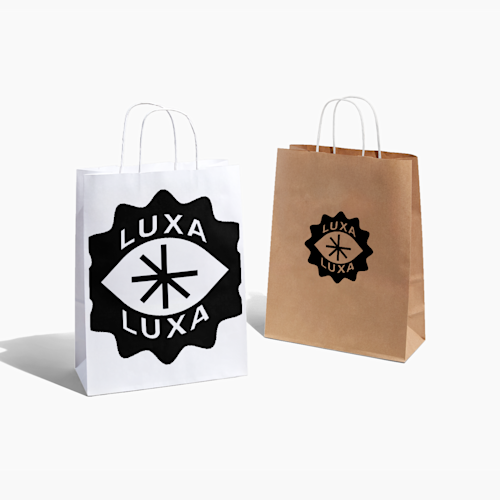 Sacos de papel com impressão monocromática