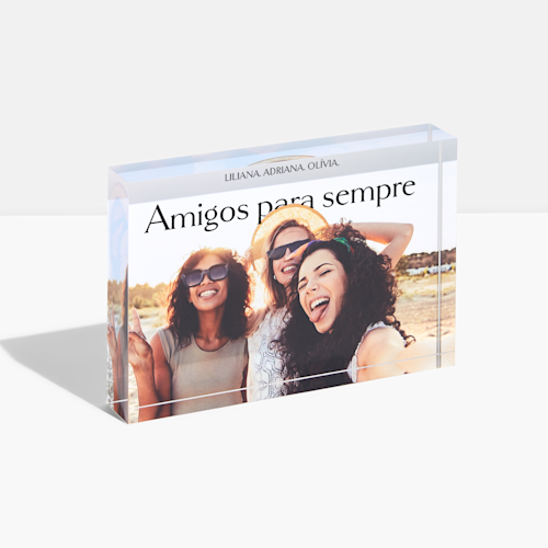 Blocos em acrílico para fotografias