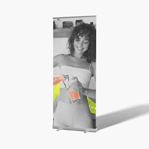 Lona publicitária roll up sem PVC