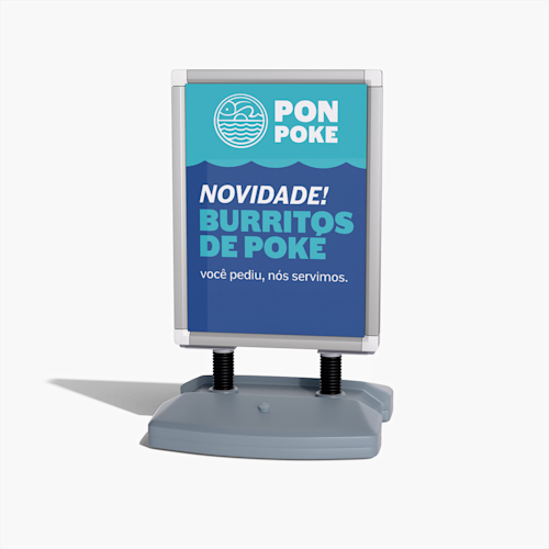 Sinais de pavimento com base para enchimento com água