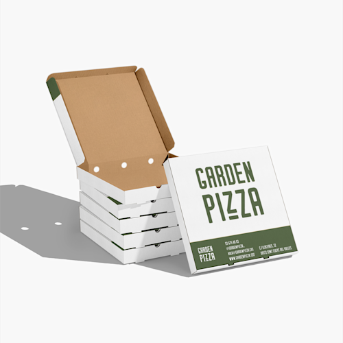 Specialdesignade pizzakartonger