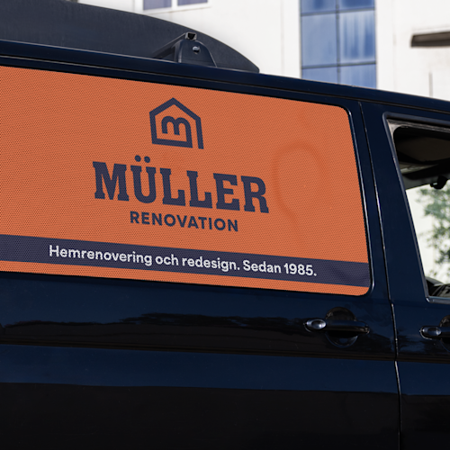 Perforerade bildekaler i vinyl