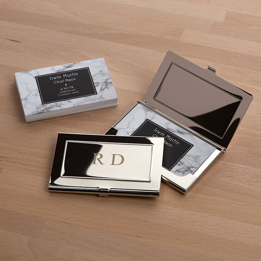 Porta biglietti da visita personalizzati, in pelle e da tavolo Vistaprint