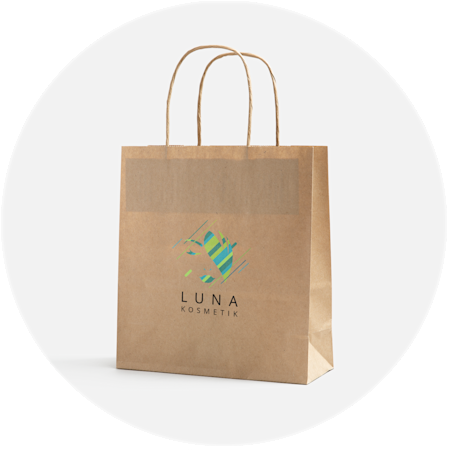 Papiertüten bedrucken, Papiertaschen mit Logo | VistaPrint