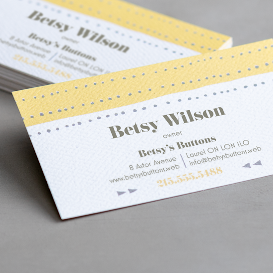 Cotton business cards