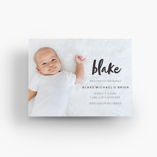 Cheap baby store announcement cards