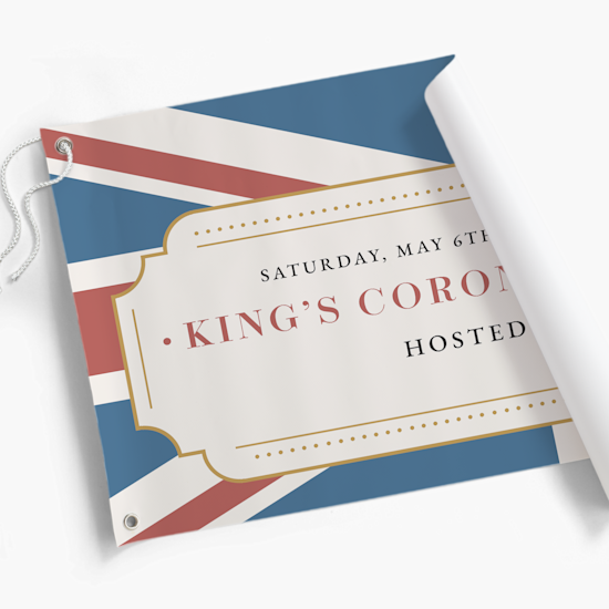 Coronation Party Decorations Stickers, Banners etc VistaPrint