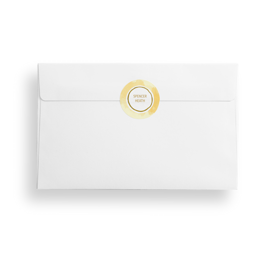 Custom envelope sticker