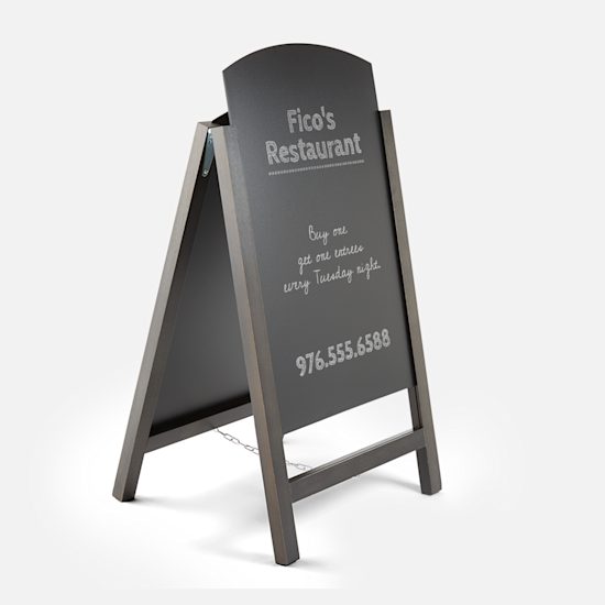 Chalkboard signs for trade show displays