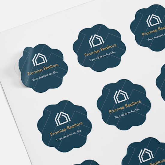 custom die-cut sheet stickers for realtors