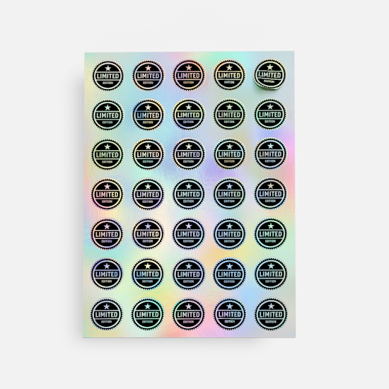 custom holographic stickers sheet