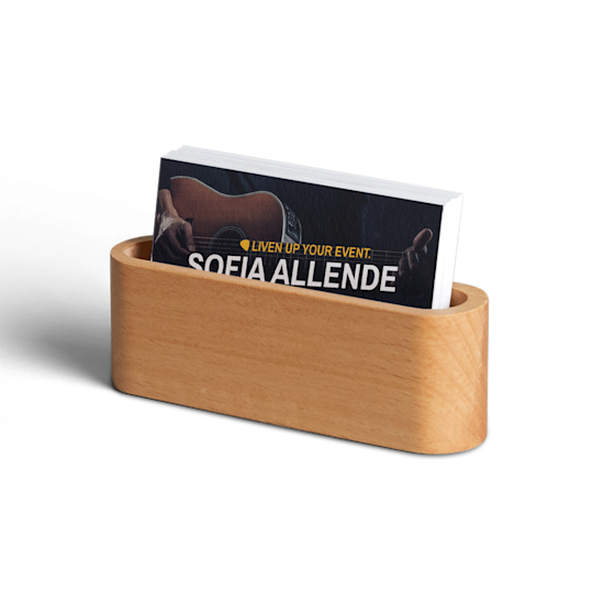Wooden business card holders
