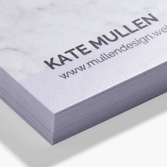 A close up of a postcard with Matte paper and texture