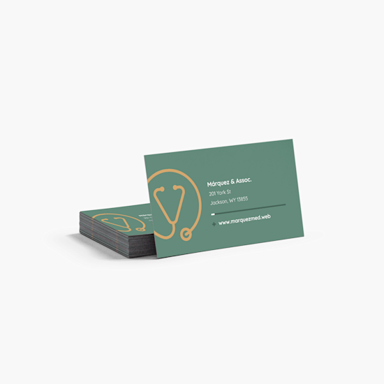 tarjetas de presentación imantadas color verde 