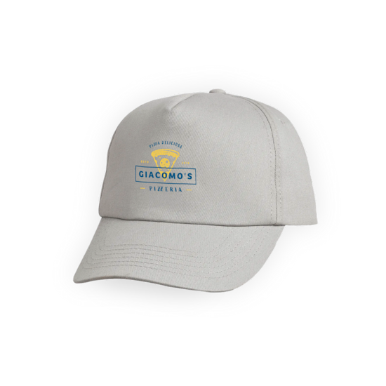 Gorra plana de algodón de alto perfil