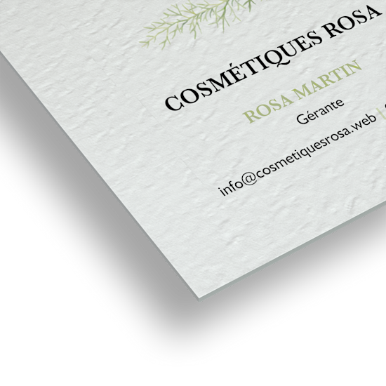 Cartes de visite papier texturé