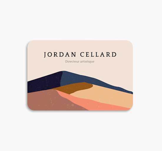 Cartes de visite coins arrondis