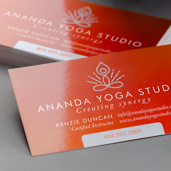 Glossy business cards