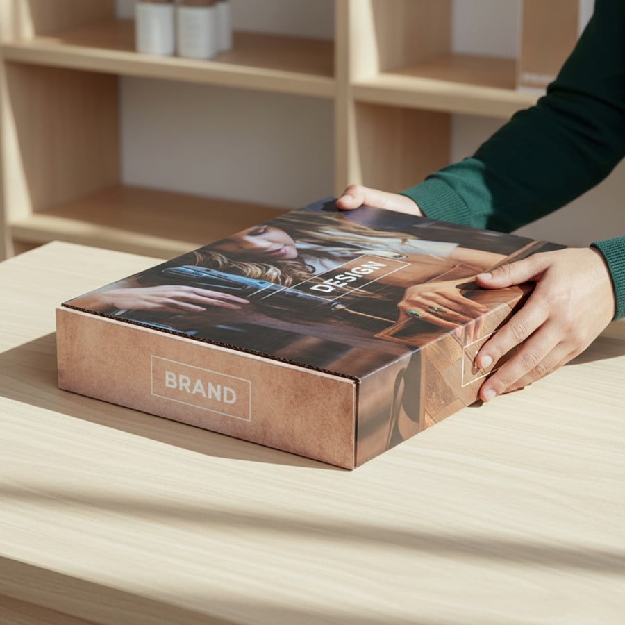 Muestras de cajas planas para envíos