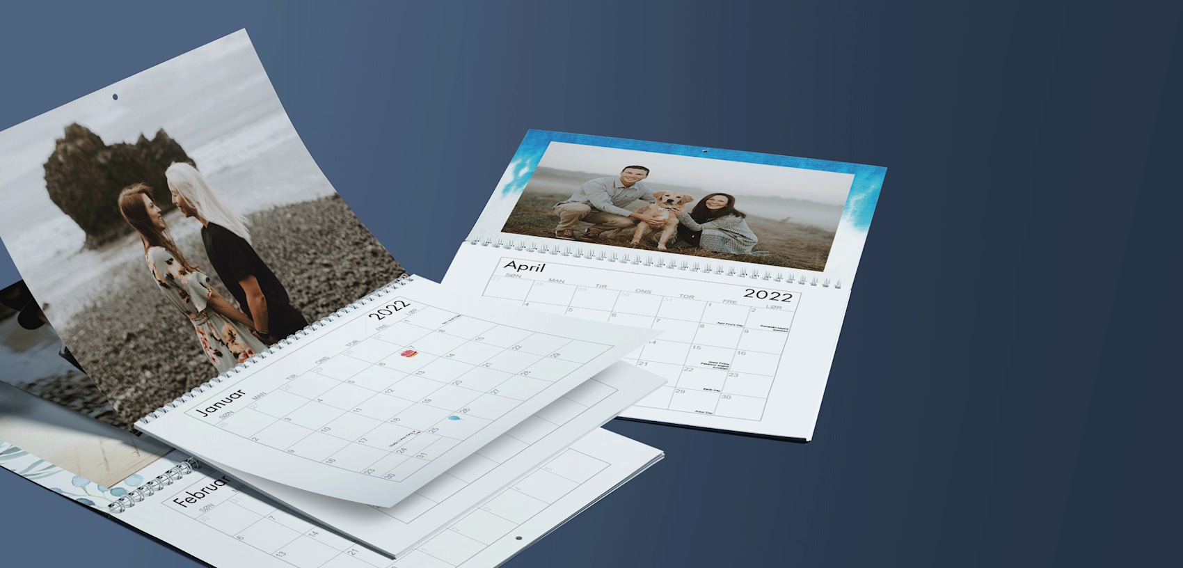 Personaliserede vægkalendere, fotokalendere til væg  Vistaprint
