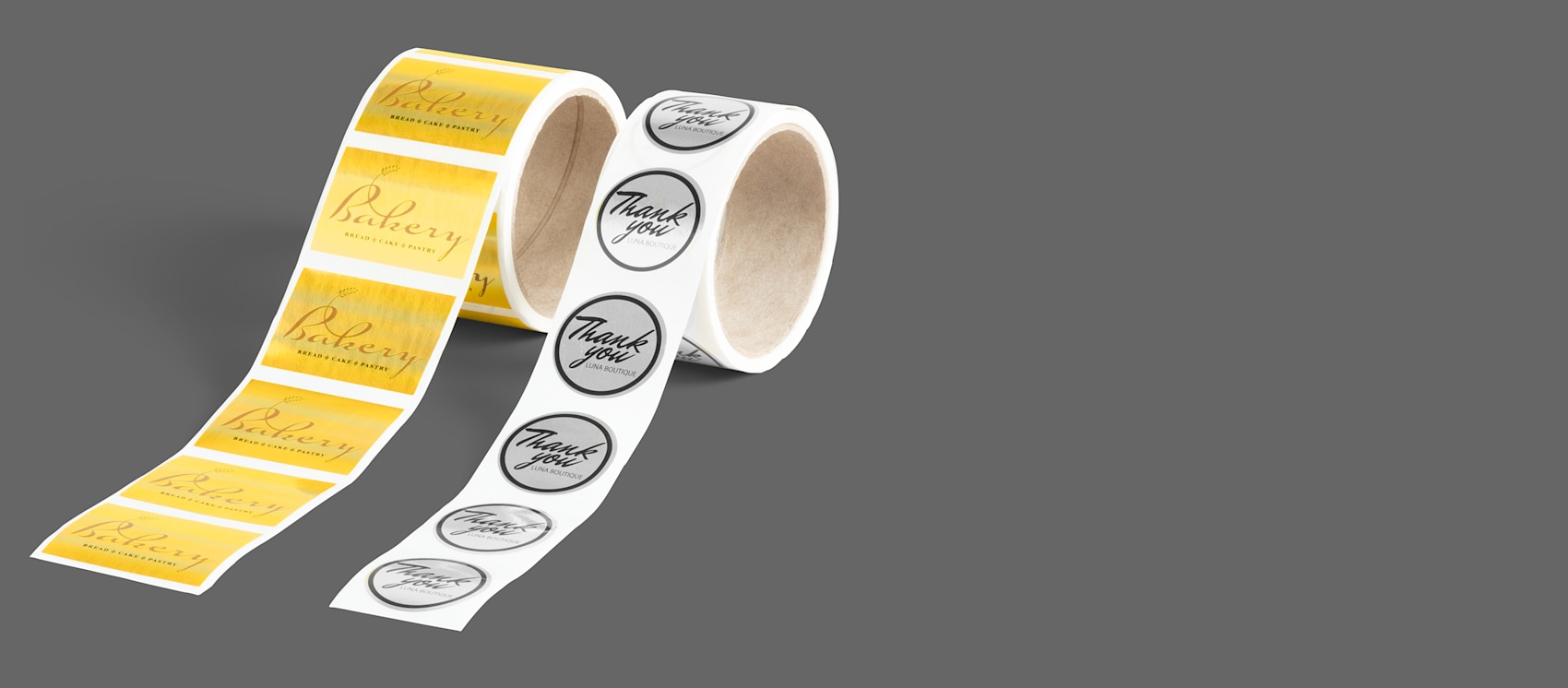 Custom foil labels: Gold and Silver VistaPrint AU
