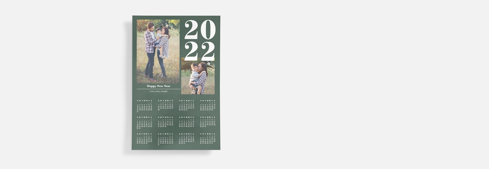 poster calendar with family photos